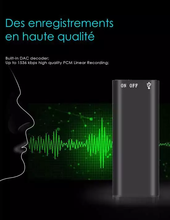 Dictaphone enregistreur espion -... Dictaphone enregistreur espion -...