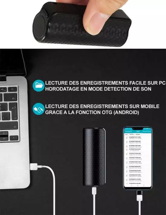 Enregistreur audio avec Micro Espion... Enregistreur audio avec Micro Espion...
