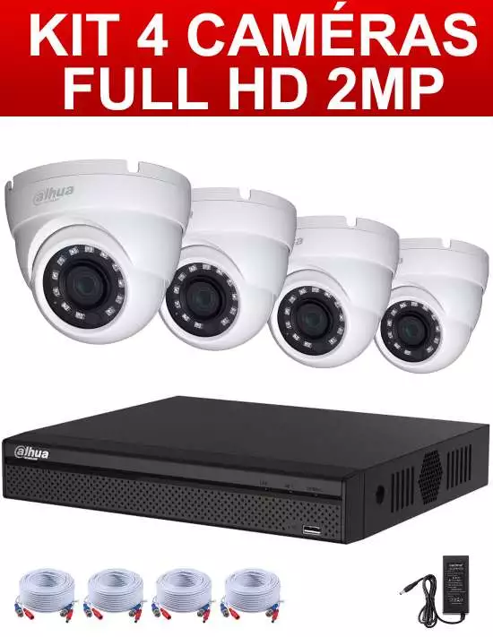 kit prêt à l'emploi 4 caméras Full HD kit prêt à l'emploi 4 caméras Full HD