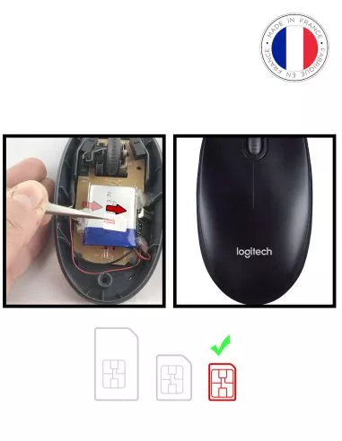 Souris ordinateur Micro espion GSM -... Souris ordinateur Micro espion GSM -...